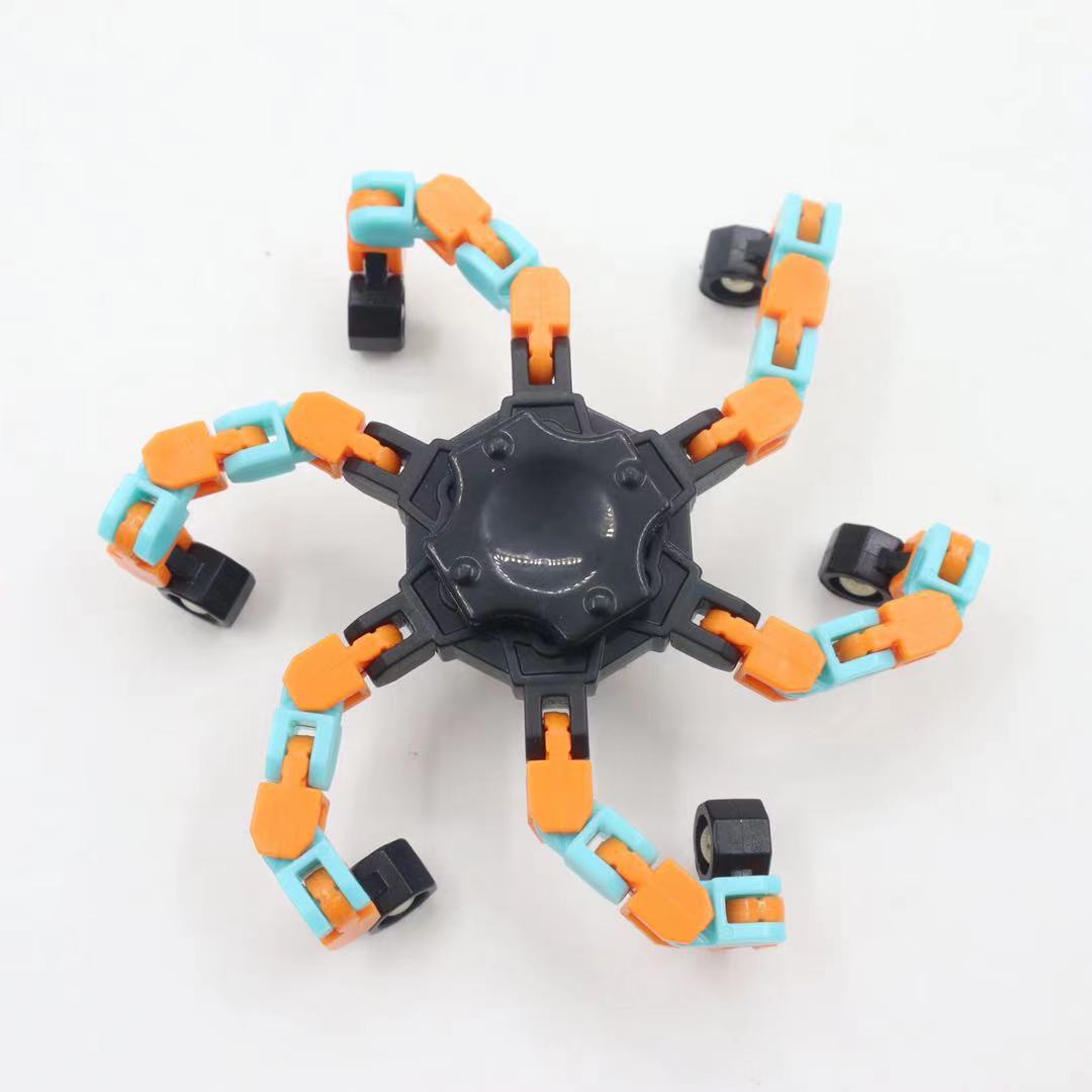 Cross-Border Hot TikTok Fingertip Mechanical Gyro Decompression Transformable Mecha Chain Bearing Fingertip Gyro Children's Toy Cross-Border Hot TikTok Fingertip Mechanical Gyro Decompression Transformable Mecha Chain Bearing Fingertip Gyro Children's Toy