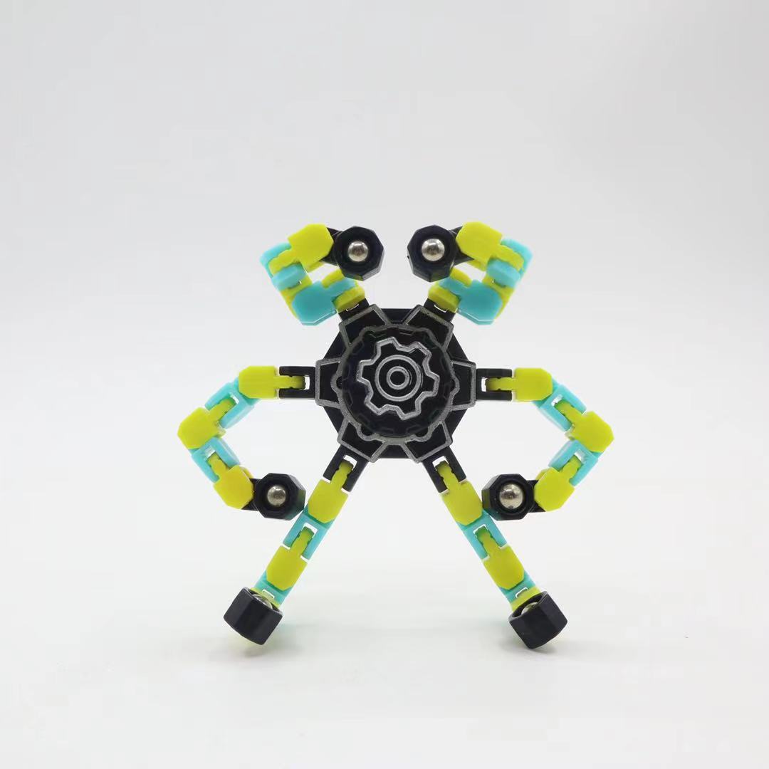 Cross-Border Hot TikTok Fingertip Mechanical Gyro Decompression Transformable Mecha Chain Bearing Fingertip Gyro Children's Toy Cross-Border Hot TikTok Fingertip Mechanical Gyro Decompression Transformable Mecha Chain Bearing Fingertip Gyro Children's Toy