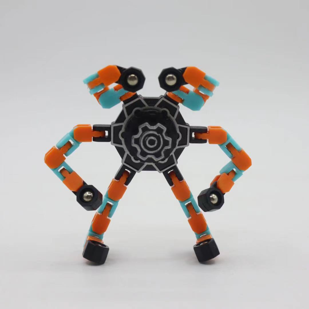 Cross-Border Hot TikTok Fingertip Mechanical Gyro Decompression Transformable Mecha Chain Bearing Fingertip Gyro Children's Toy Cross-Border Hot TikTok Fingertip Mechanical Gyro Decompression Transformable Mecha Chain Bearing Fingertip Gyro Children's Toy