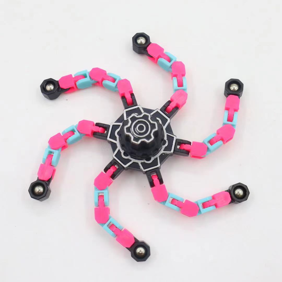 Cross-Border Hot TikTok Fingertip Mechanical Gyro Decompression Transformable Mecha Chain Bearing Fingertip Gyro Children's Toy Cross-Border Hot TikTok Fingertip Mechanical Gyro Decompression Transformable Mecha Chain Bearing Fingertip Gyro Children's Toy