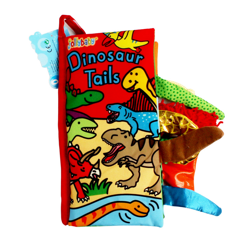 Jollybaby tail cloth animal baby toys 3d books wholesale early education toys