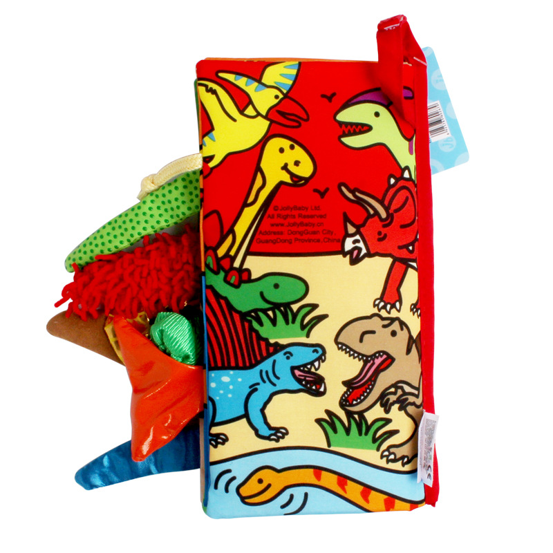 Jollybaby tail cloth animal baby toys 3d books wholesale early education toys