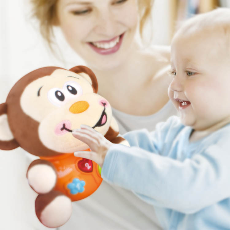Senle Comfort Plush Doll Figurine Doll Sound and Light Music Parent-Child Enlightenment Baby Toys 0-1 Years  Baby toys