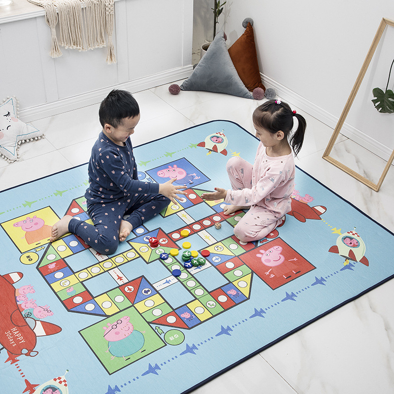 Silk Mat Children&#039;s Crawling Mat Baby Baby Climbing Mat Game Mat Carpet Nap Foldable Marbles Checkers Marbles Checkers