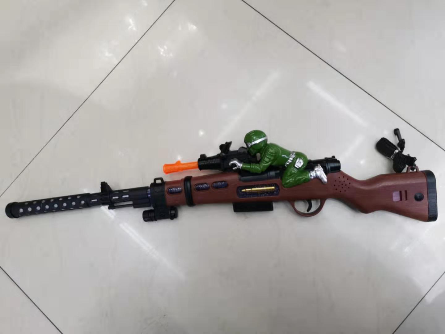 Web celebrity crawling soldier electric toy gun children music vibration sound and light gun electric AK47 toy gun eat chicken toys