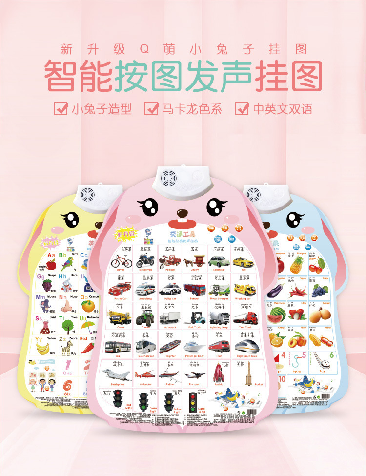 Bunny Shape Sound Wall Chart Early Education Cute Novelty Toys Pronunciation Learning Kindergarten Learning One Piece Dropshipping Bunny Shape Sound Wall Chart Early Education Cute Novelty Toys Pronunciation Learning Kindergarten Learning One Piece Dropshipping
