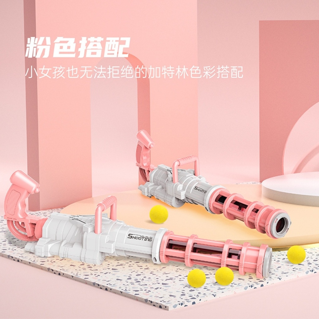 Cross-Border Gatling Soft Bullet Gun Dual-Mode Children's Toy Gun Air-Powered Gun Toy