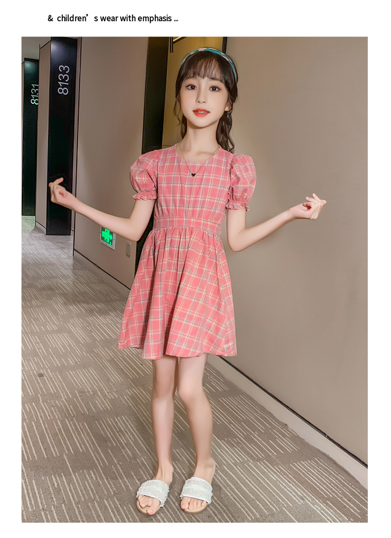 2021 Summer New Girl Princess Dress Medium and Big Children Doll Collar Chiffon Dress Internet Celebrity Summer Dress
