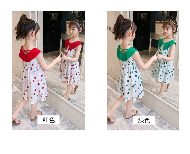 2021 Summer New Girl Princess Dress Medium and Big Children Doll Collar Chiffon Dress Internet Celebrity Summer Dress