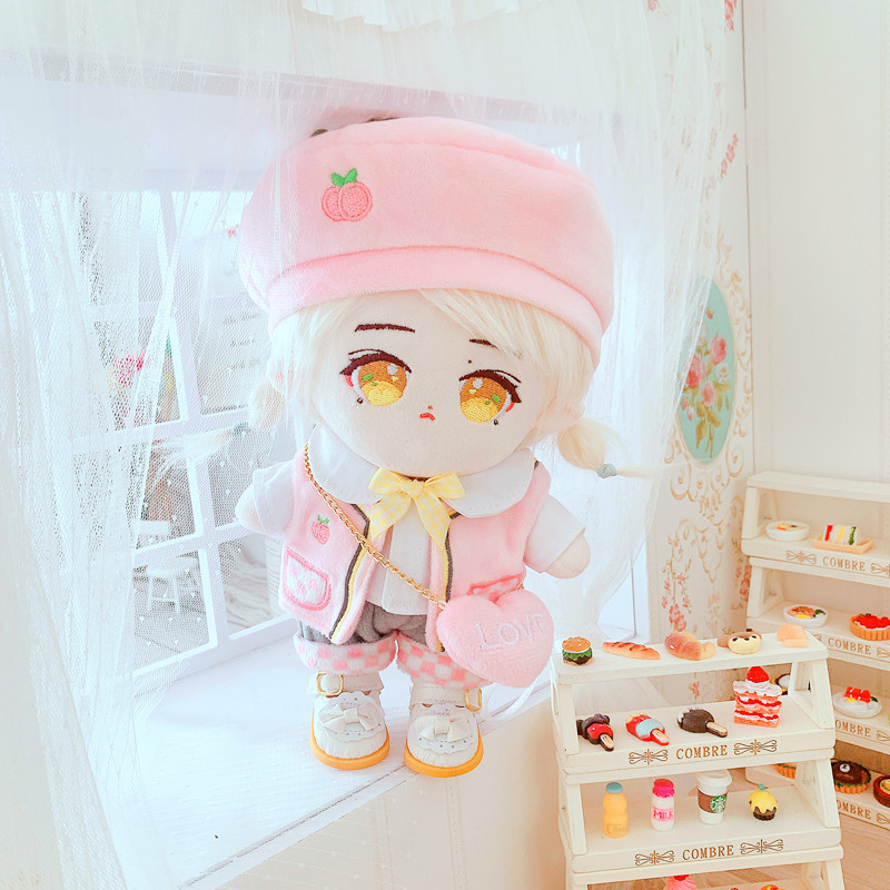 Spot Pink Peach Clothes and Pants 20cm Suit 20cm Doll Clothes Star Doll Dress-up Aidou Backpack