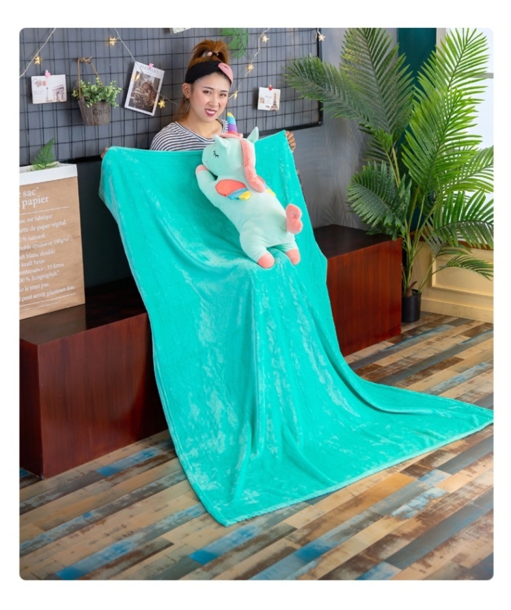 The Ins hot style unicorn hair toys napping and sleeping air conditioners are sold by blanket car pillow manufacturers