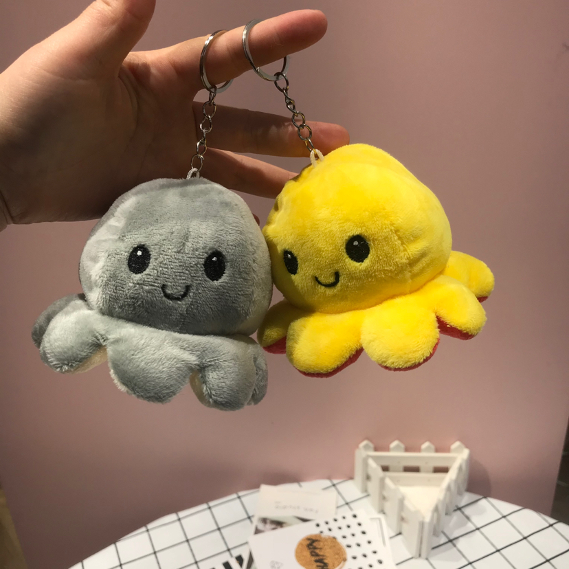 Cross-Border Hot Sale Flip Octopus Octopus Spot Plush Pendant More Sizes Pendant Plush Multi-Color Double-Sided Octopus