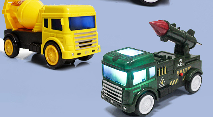 Children's Electric Universal Light Music Toy Car Simulation Military Fire Fighting Engineering Car Toys Stall Wholesale