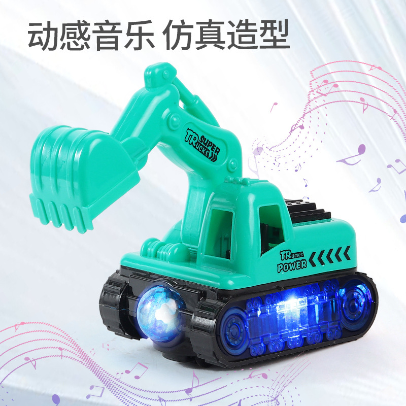 Children&#039;s Electric Toy Car Baby Universal Lighting Music Engineering Vehicle Stall Whole