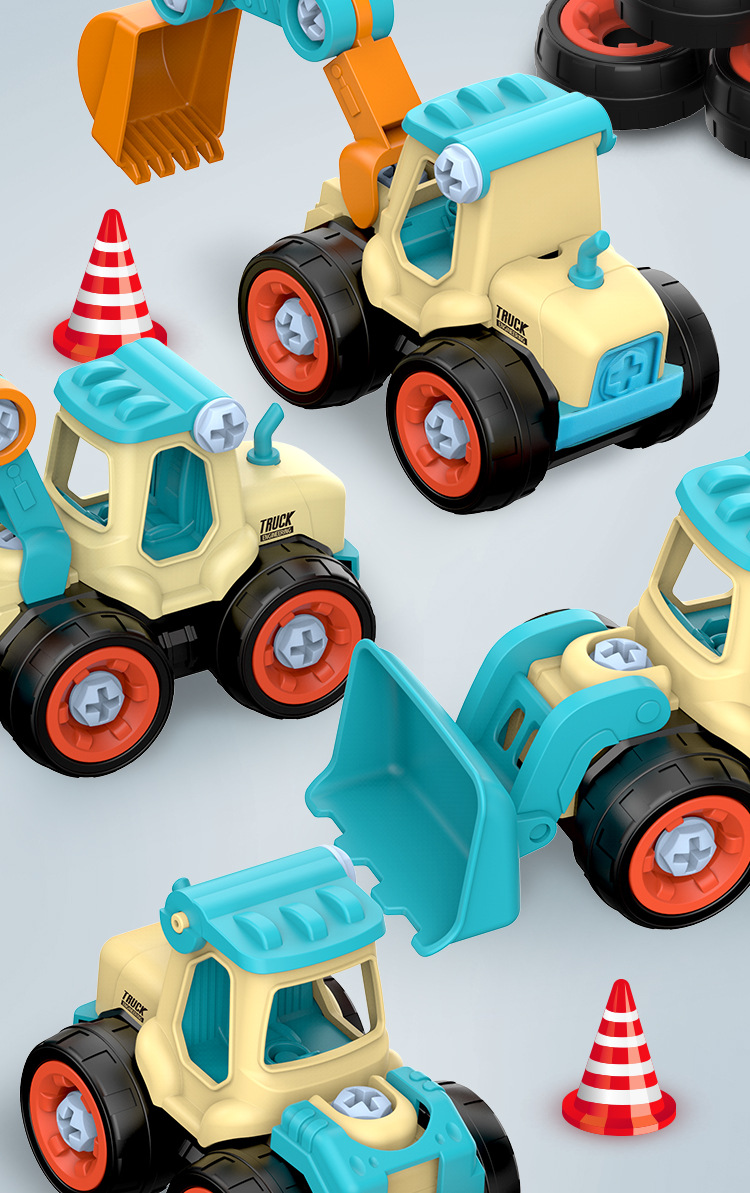 Children Disassembly Engineering Car Toys DIY Nut Assembly Puzzle Disassembly Simulation Sliding Mining Dismountable Car Children Disassembly Engineering Car Toys DIY Nut Assembly Puzzle Disassembly Simulation Sliding Mining Dismountable Car