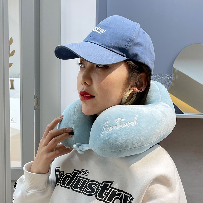 Hump Neck Pillow U-Shape Pillow Aircraft Travel Cervical Pillow Customized Logo Company Activity Gift Source Manufacturer
