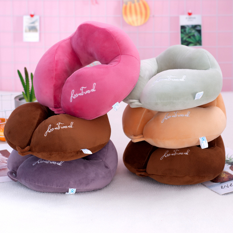Hump Neck Pillow U-Shape Pillow Aircraft Travel Cervical Pillow Customized Logo Company Activity Gift Source Manufacturer