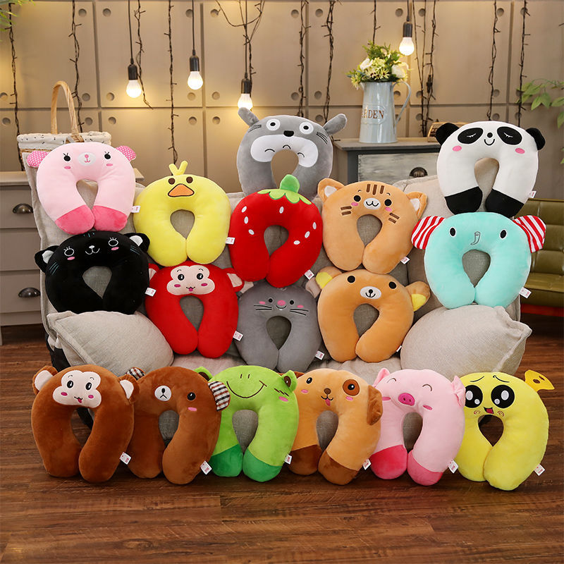 U-Shaped Pillow Cute Office Nap Cervical Spine U-Shaped Pillow Neck Support U Pillow Neck Pillow Cartoon Plane Travel Pillow Pillow