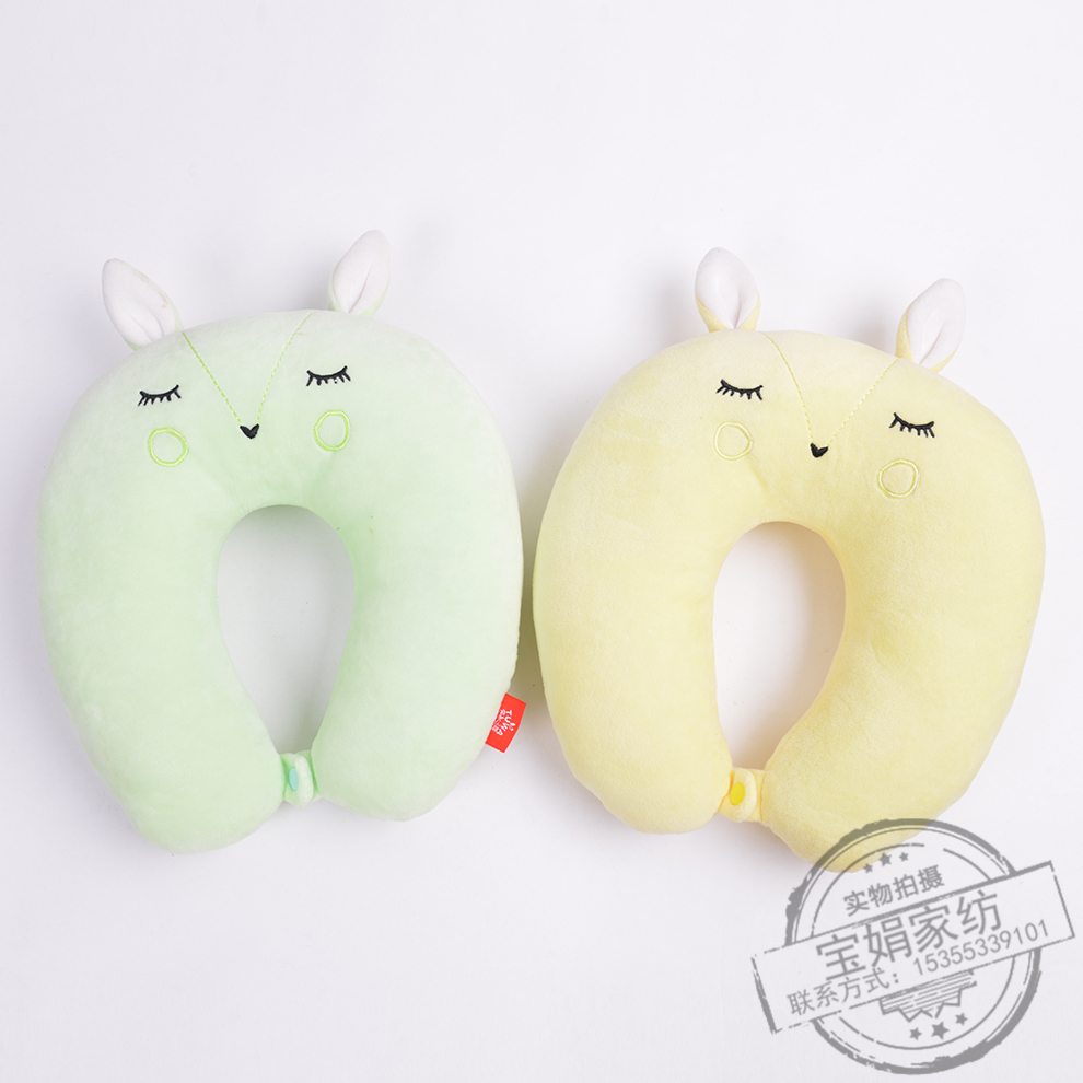 U-Shaped Pillow Neck Pillow Travel Neck Pillow Cartoon Neck Pillow Cute Pillow Student Nap Pillow with Goggle Set
