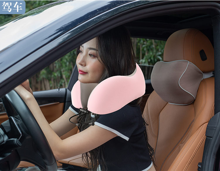 Summer Cooling Memory Foam Ice Silk U-Shape Pillow Travel Cervical Pillow Office Siesta Pillow Slow Rebound U-Shaped Pillow Portable Pillow