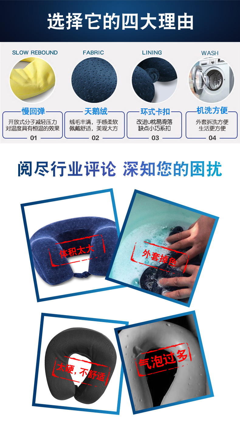 Automotive Headrest Cervical Spine Meeting Sale Gift Factory Wholesale Neck Pillow Custom OEM Car Travel U-Shaped Pillow