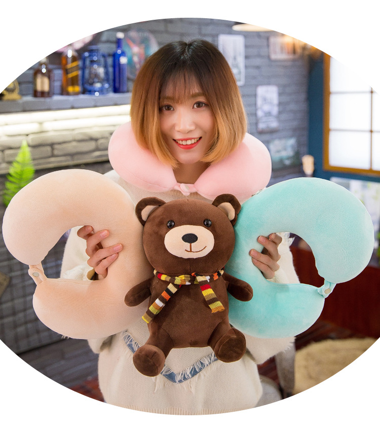 Two-in-One dolls and pillow Deformation Neck Pillow Neck Pillow Neck Pillow Dual-Use U-Shape Pillow Doll Gift with Logo Two-in-One dolls and pillow Deformation Neck Pillow Neck Pillow Neck Pillow Dual-Use U-Shape Pillow Doll Gift with Logo