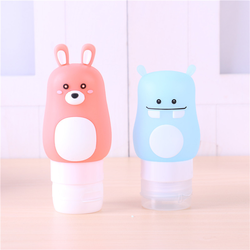 Portable silicone bottle means into the empty bottles travel lotion body wash cosmetics shampoo means into bottles set