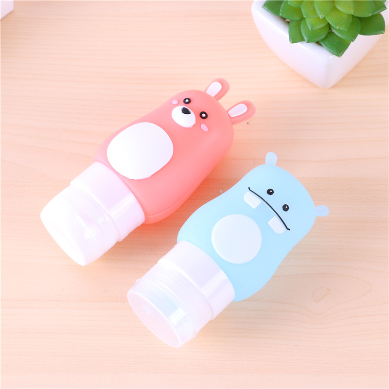 Portable silicone bottle means into the empty bottles travel lotion body wash cosmetics shampoo means into bottles set