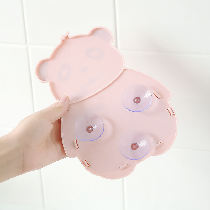 Cartoon Panda Toothbrush Holder Bathroom Suction Cup Punch-Free Children&#039;s Toothbrush Storage Rack Toothpaste Holder