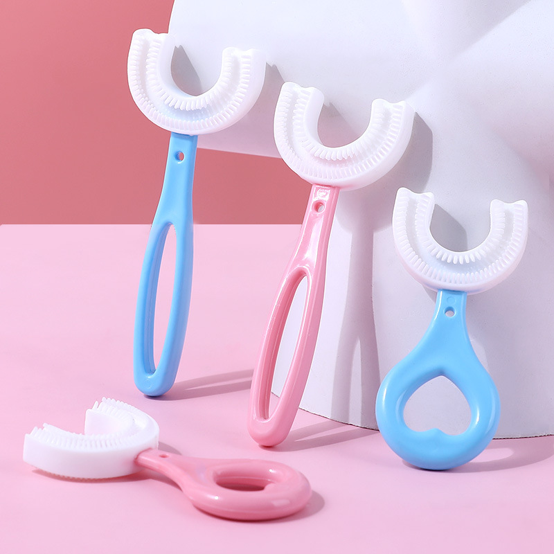 Children&#039;s U-Shaped Silicone Baby Toothbrush Lazy in the Mouth Brushing Device Oral Cleaning Children&#039;s Toothbrush