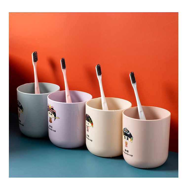 Gargle Cup Household Simple Tooth Cup Washing Cup Children's Couple Creative Cartoon Toothbrush Plastic Cup Customization Gargle Cup Household Simple Tooth Cup Washing Cup Children's Couple Creative Cartoon Toothbrush Plastic Cup Customization