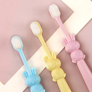 Children's Toothbrush 3 PCs 3-5 Years Old Small Mushroom Silicone Bruch Head Cartoon Baby Ultra-Fine Soft-Bristle Toothbrush Factory Wholesale Children's Toothbrush 3 PCs 3-5 Years Old Small Mushroom Silicone Bruch Head Cartoon Baby Ultra-Fine Soft-Bristle Toothbrush Factory Wholesale