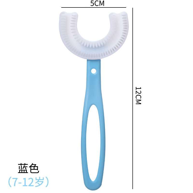New Children's U-Shaped Toothbrush Wholesale Soft Bristles Silicone Baby Household Nipple Training Toothbrush Cross-Border