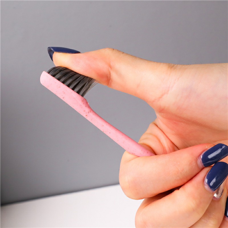 Wheat Straw Children&#039;s Toothbrush Filament Soft Hair Adult Portable Travel Couple Bamboo Charcoal Head Single Tube Packing Toothbrush
