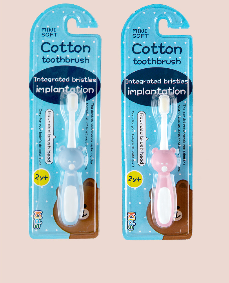 Bear Children's Universal Hair Toothbrush Single 2-10 Years Old Infants Baby Soft-Bristle Toothbrush Factory in Stock Wholesale