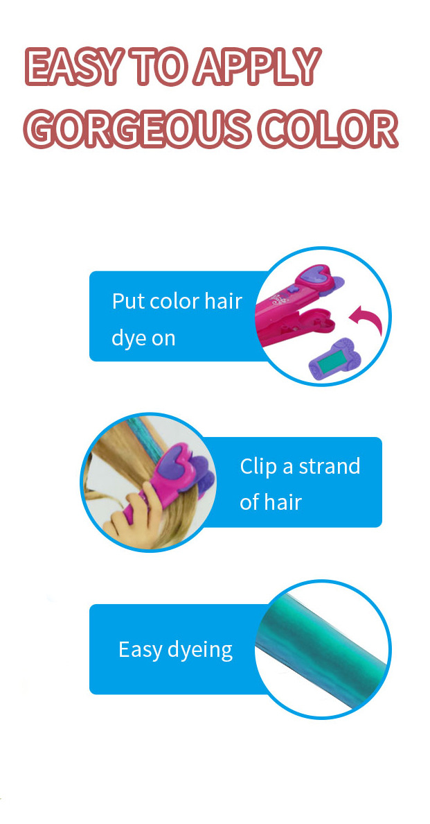 Cross-Border New Children's Hair Dyeing Stick Non-Toxic Harmless Children's Holiday Masquerade Hair Dye Cosplay Dye Cross-Border New Children's Hair Dyeing Stick Non-Toxic Harmless Children's Holiday Masquerade Hair Dye Cosplay Dye