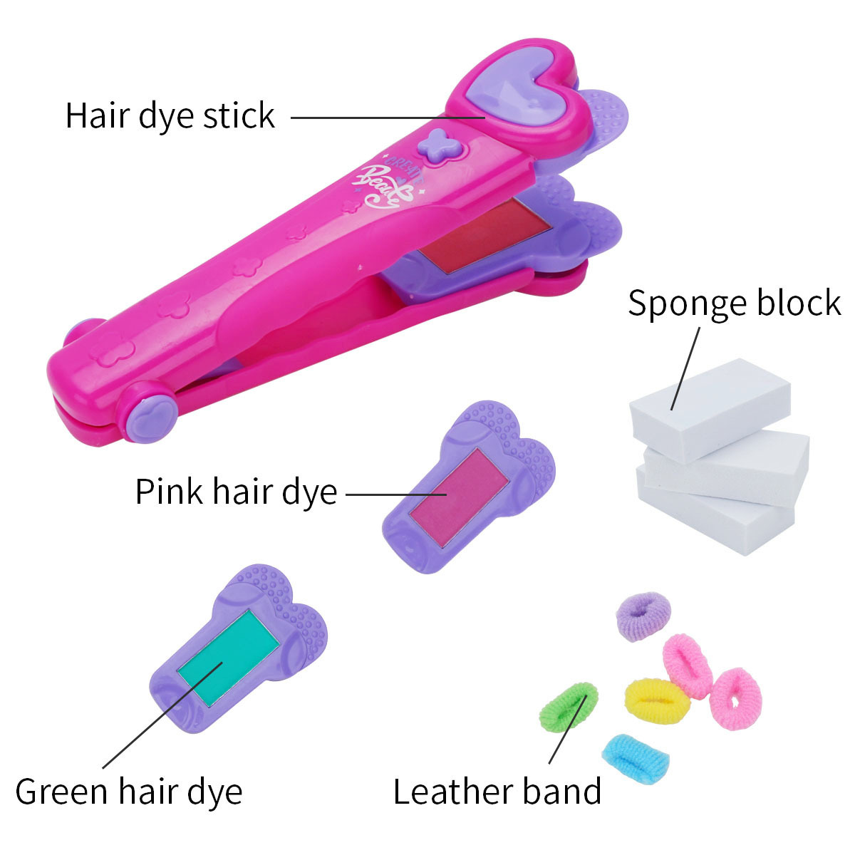 Cross-Border New Children's Hair Dyeing Stick Non-Toxic Harmless Children's Holiday Masquerade Hair Dye Cosplay Dye Cross-Border New Children's Hair Dyeing Stick Non-Toxic Harmless Children's Holiday Masquerade Hair Dye Cosplay Dye