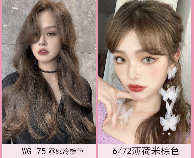 Hair Color Cream Single Color Paste Cover White Hair MultiSegment Color OneStep Black Tea Brown Blue Black Hair Dye