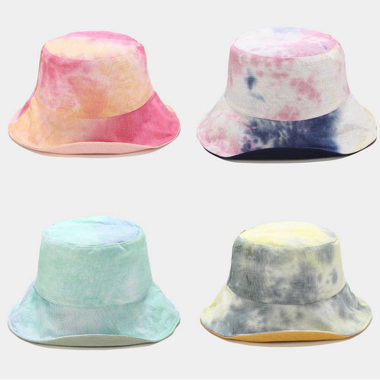 2021 New And Latest Design Tie-dye Bucket Hat Double-sided W