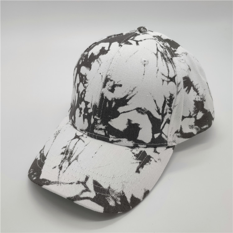 2020 black and white tie-dye alphabet baseball cap Korean version of light-body color dye outdoor sunshade hat hat tide