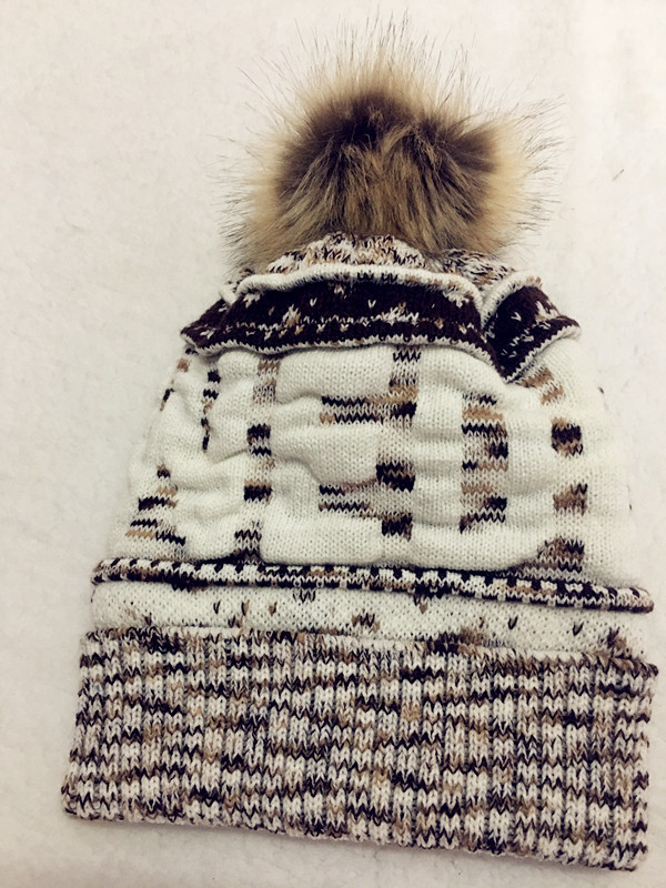 Winter European American Style Knitted Letter Jacquard Warm Women's Hat Plush Lining Big Fur Ball Men's Section-Dye String Hat Winter European American Style Knitted Letter Jacquard Warm Women's Hat Plush Lining Big Fur Ball Men's Section-Dye String Hat