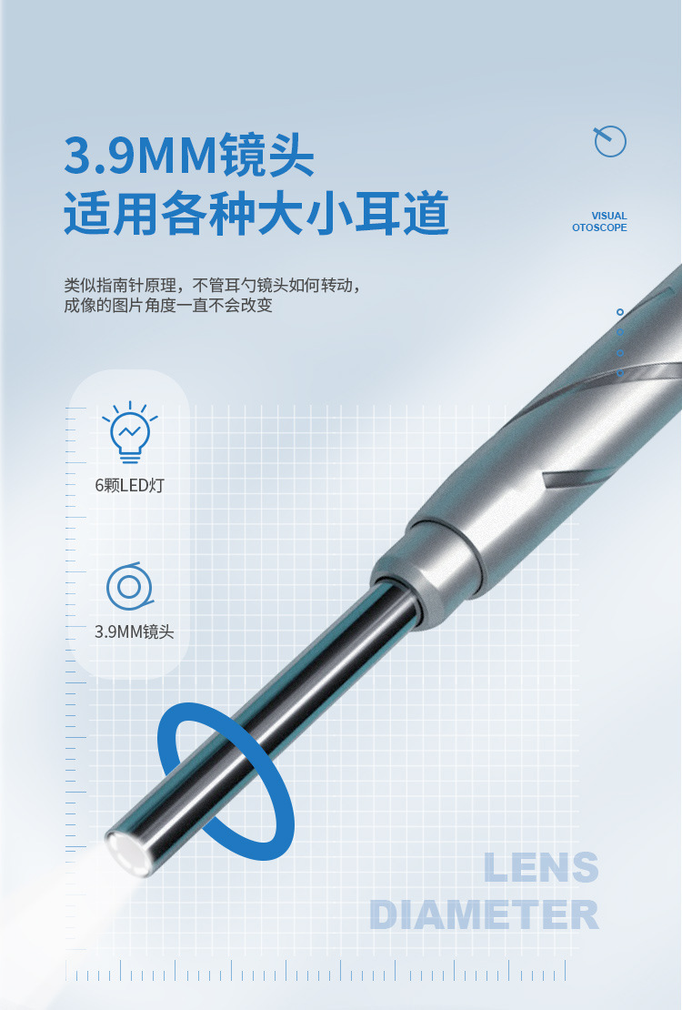 Cross-Border Ear Pick Ear Cleaner Visual Ear Pick WiFi HD Visual Ear Bar Visual Ear Pick Endoscope