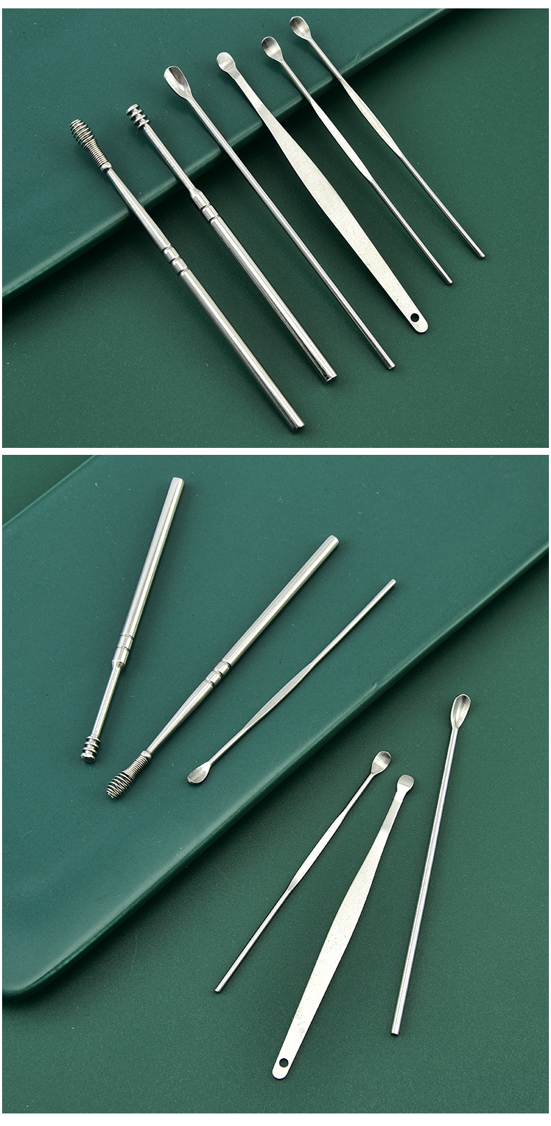 Stainless Steel Earpick Spiral Ear Pick Six-Piece Set Ear Cleaner Ear Cleaning Ear Picking Tools 6-Piece Set Stainless Steel Earpick Spiral Ear Pick Six-Piece Set Ear Cleaner Ear Cleaning Ear Picking Tools 6-Piece Set