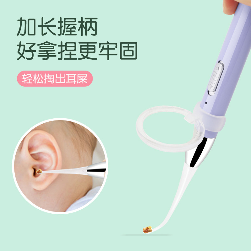 Factory in Stock Luminous Ear Pick 3-Piece Set Children&#039;s Ear Picking Tools Charging Earpick Ear Pick Luminous Nose Droppings Clip Tweezers