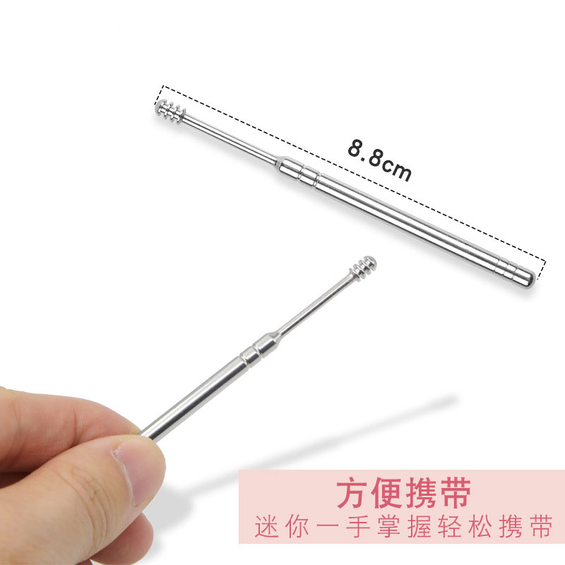 Stainless Steel Spiral Double-Headed Ear-Picker File Flower Stainless Steel Ear Pick Ear Cleaner Ear Ear Cleaner