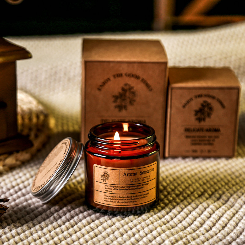 DIY Handmade Soy Wax Aromatherapy Candle Customized Smoke-Free Romantic Fragrance Candle Creative Hand-Holding Gift Set Wholesale