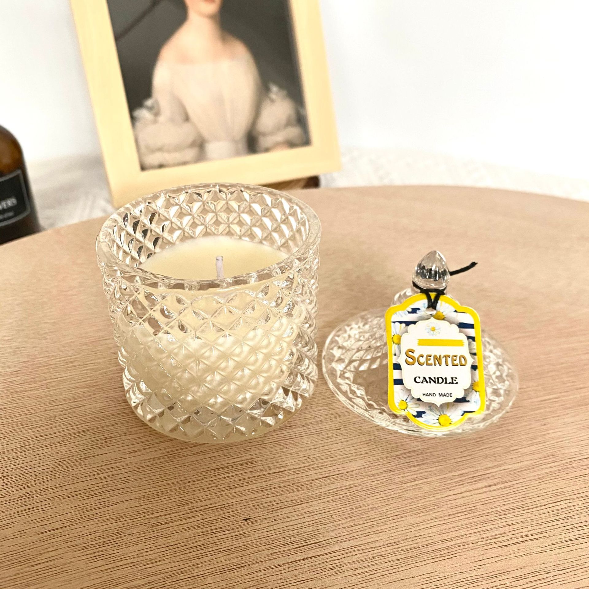 Niche Transparent Glass Cup Essential Oil Fragrance Candle DIY Valentine&#039;s Day Gift Hotel Indoor Incense