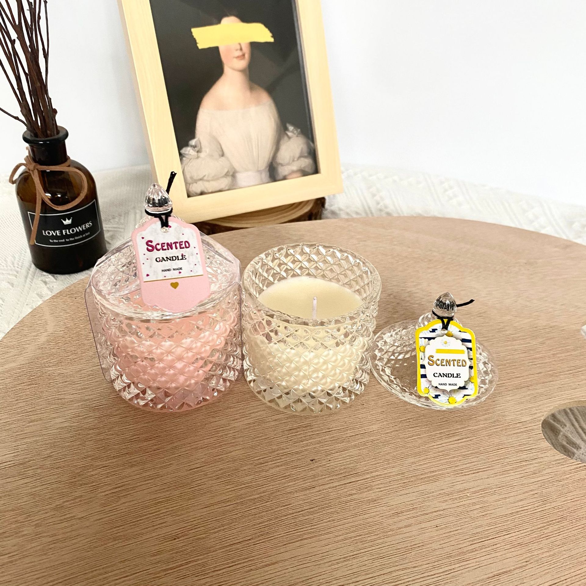 Niche Transparent Glass Cup Essential Oil Fragrance Candle DIY Valentine's Day Gift Hotel Indoor Incense Niche Transparent Glass Cup Essential Oil Fragrance Candle DIY Valentine's Day Gift Hotel Indoor Incense