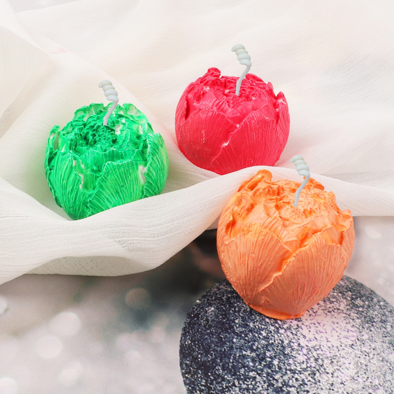 Candle Mould Austin Rose Bud Fondant Cake Mold DIY Peony Flower Fragrance Plaster Baking Tool