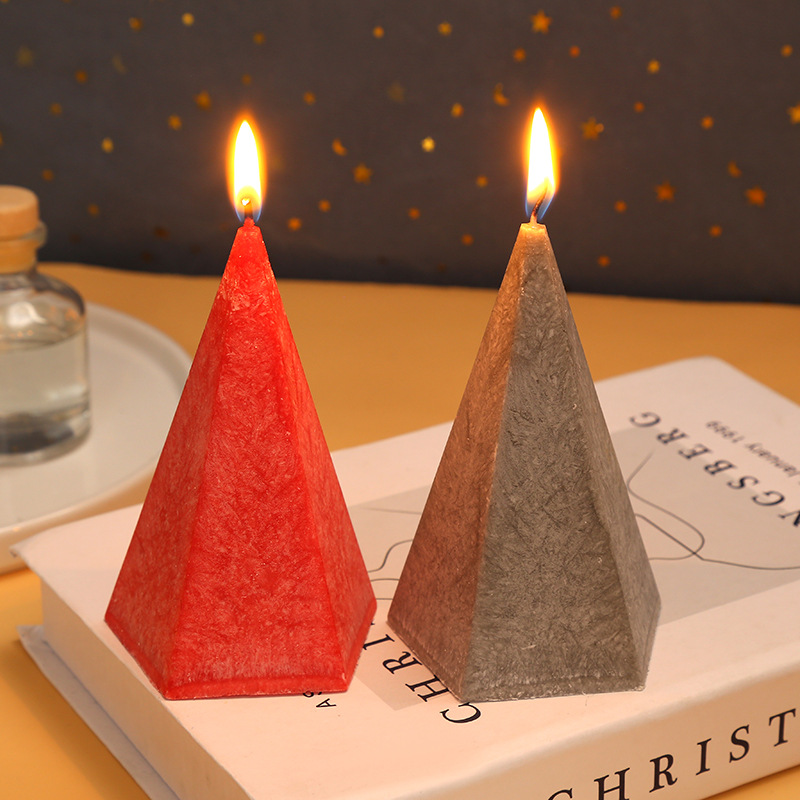 21 New Creative Pyramid Fragrance Aromatherapy Candle Light Crafts Hotel Indoor Romantic Atmosphere Sexy Ornaments